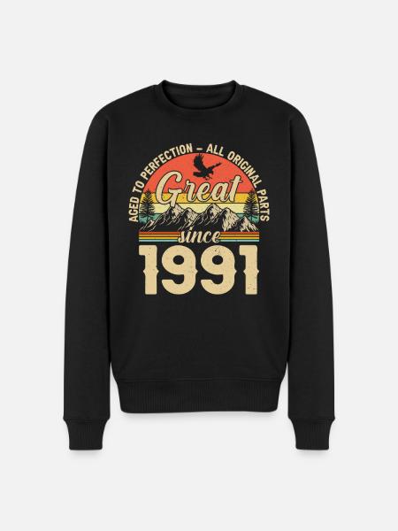 1991 - Un millésime Millésime - Pull Premium bio Homme - noir