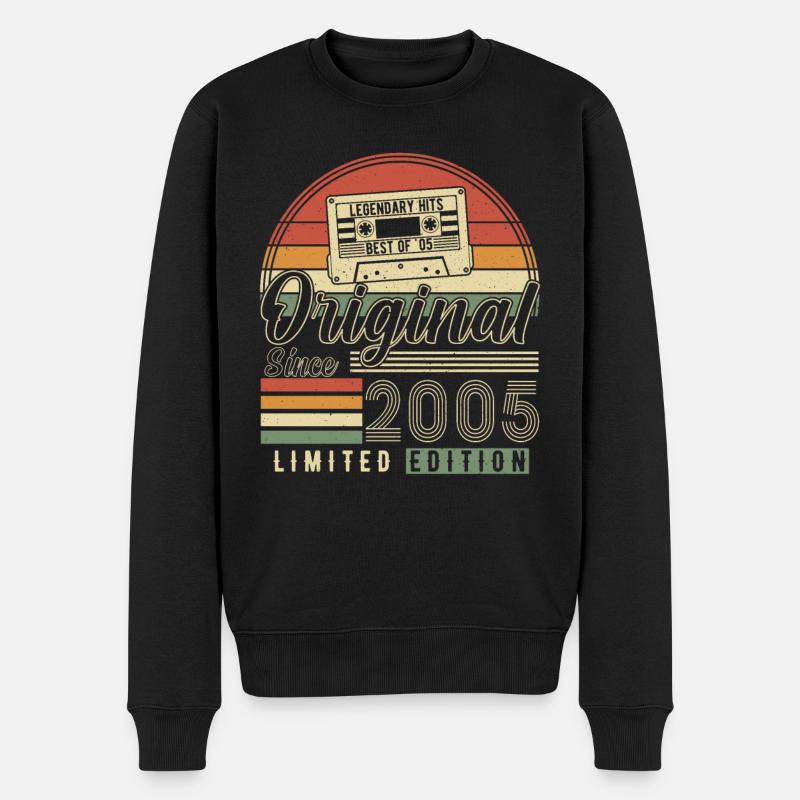 Legendäres Geburtsjahr 2005 - Männer Premium Bio Pullover - Schwarz