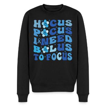 Hocus Pokus I Need Insulin To Focus - Diabetes - Männer Premium Bio Pullover - Schwarz - Vorne - Nico (187cm)