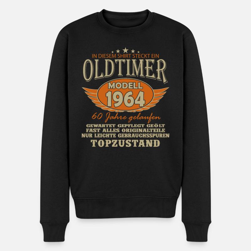 Legendärer 60. Geburtstag 1964 - Männer Premium Bio Pullover - Schwarz