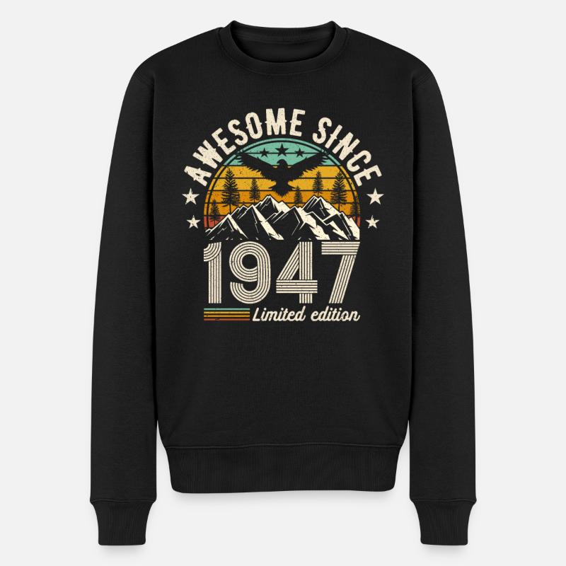 Millésime 77e anniversaire 1947 - Pull Premium bio Homme - noir