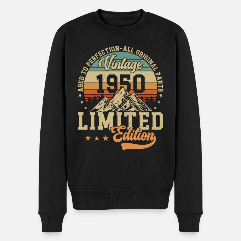 Anniversaire 74 ans 1950 - Pull Premium bio Homme - noir