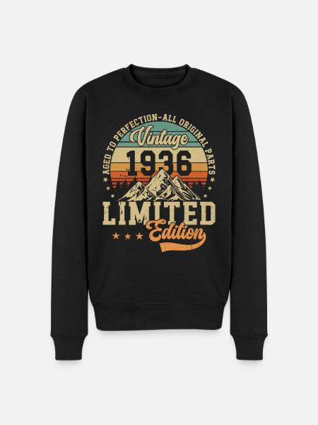 Birthday Joy 88 1936 - Men's Premium Organic Jumper - black