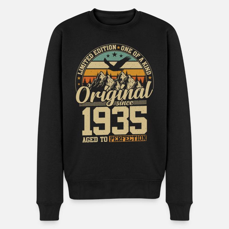 Millésime 1935 Anniversaire - Pull Premium bio Homme - noir