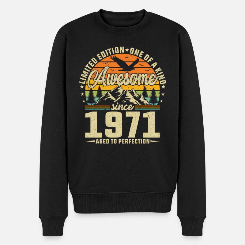 Millésime 1971 - Joie d’anniversaire - Pull Premium bio Homme - noir