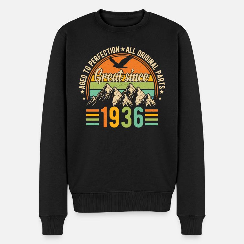 Millésime 88e anniversaire 1936 - Pull Premium bio Homme - noir