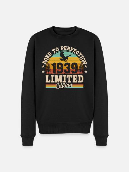 Legendary 85th birthday in 1939 - Men's Premium Organic Jumper - black