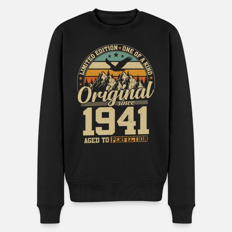 Millésime 1941 Anniversaire - Pull Premium bio Homme - noir