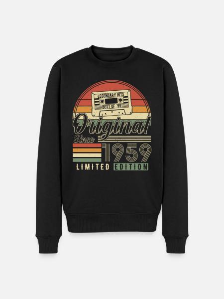 Legendary 65th birthday 1959 - Men's Premium Organic Jumper - black