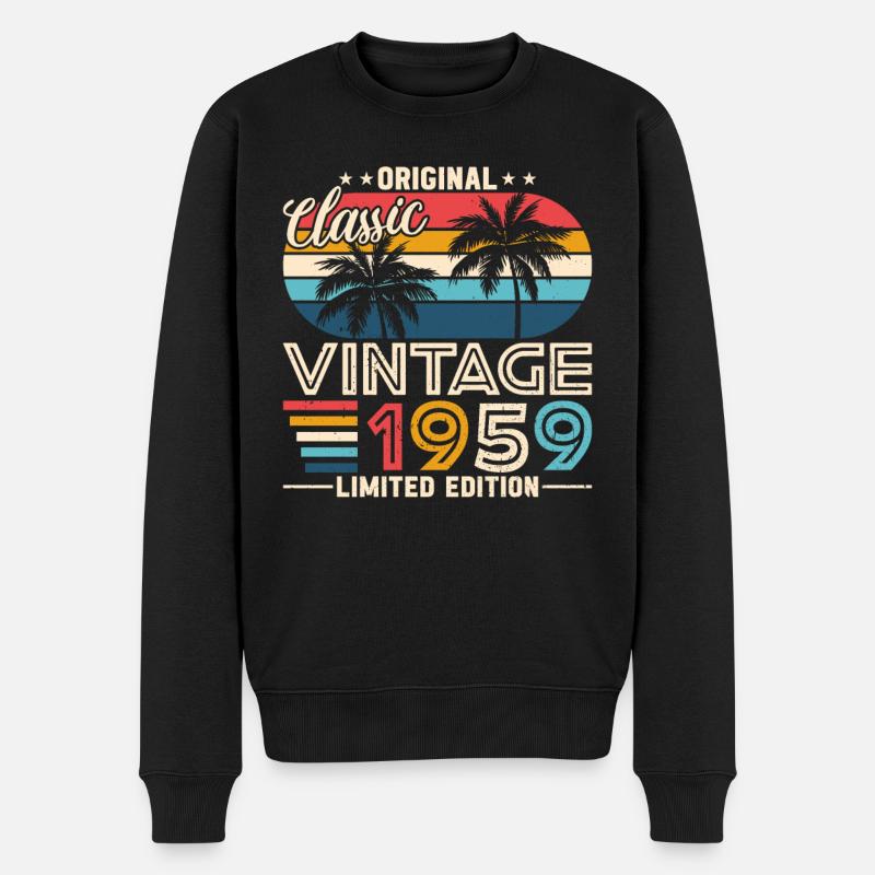 Anniversaire Vintage 1959 - Pull Premium bio Homme - noir