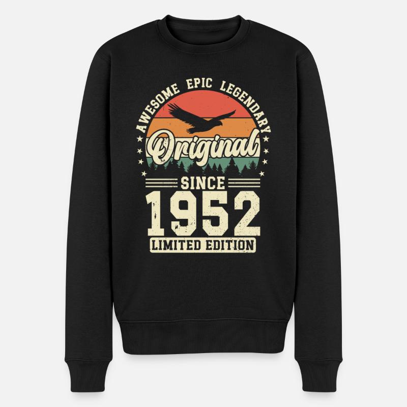 Millésime 1952 Anniversaire - Pull Premium bio Homme - noir