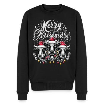 MERRY ChristMAST - Weihnachtsbraten Rinder Essen - Männer Premium Bio Pullover - Schwarz - Vorne - Nico (187cm)