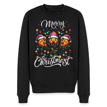 MERRY ChristMAST - Weihnachtsbraten Essen Mahlzeit - Männer Premium Bio Pullover - Schwarz - Vorne - Nico (187cm)