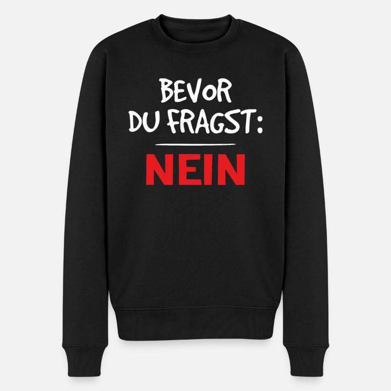 Klarer Durchblick - Männer Premium Bio Pullover - Schwarz