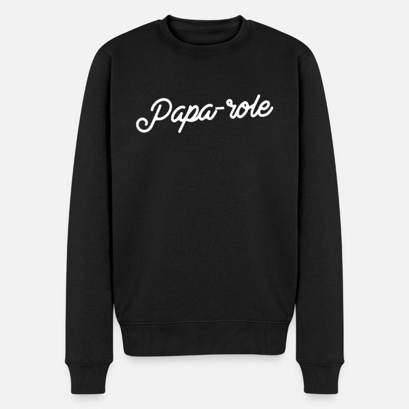 Papa-role - Pull Premium bio Homme - noir