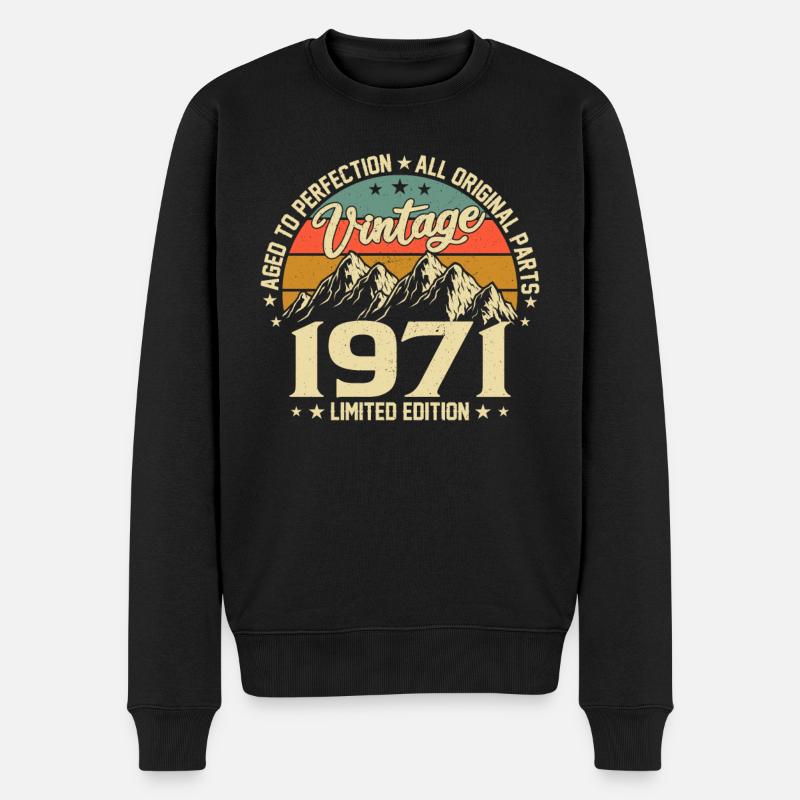 Né légendaire en 1971 - Pull Premium bio Homme - noir