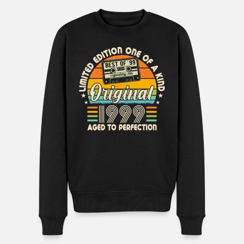 Legendärer Jahrgang 1999 - Männer Premium Bio Pullover - Schwarz