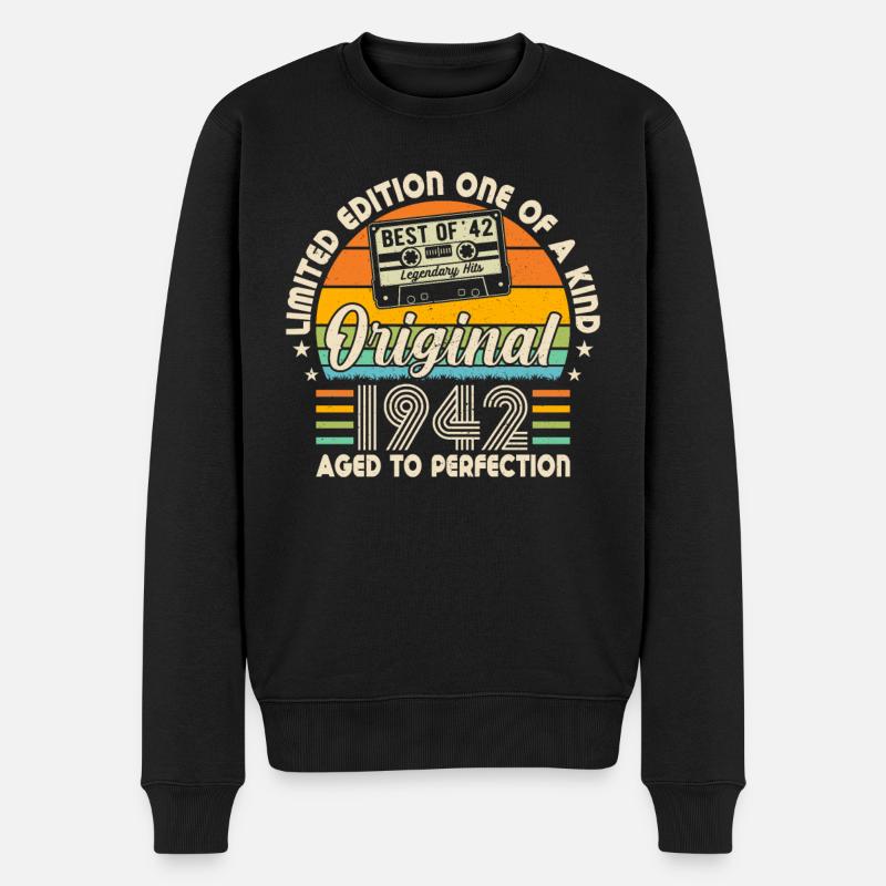 Legendär 1942 - Männer Premium Bio Pullover - Schwarz