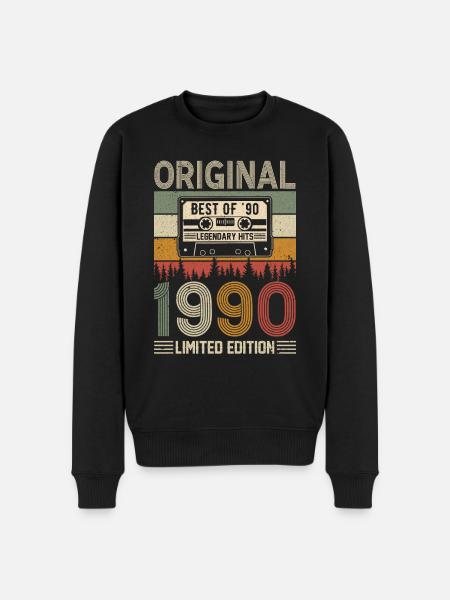 1990 Jubilee Star 34 - Men's Premium Organic Jumper - black