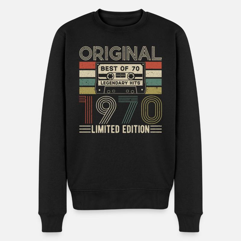 Légendes nées 1970 - Pull Premium bio Homme - noir