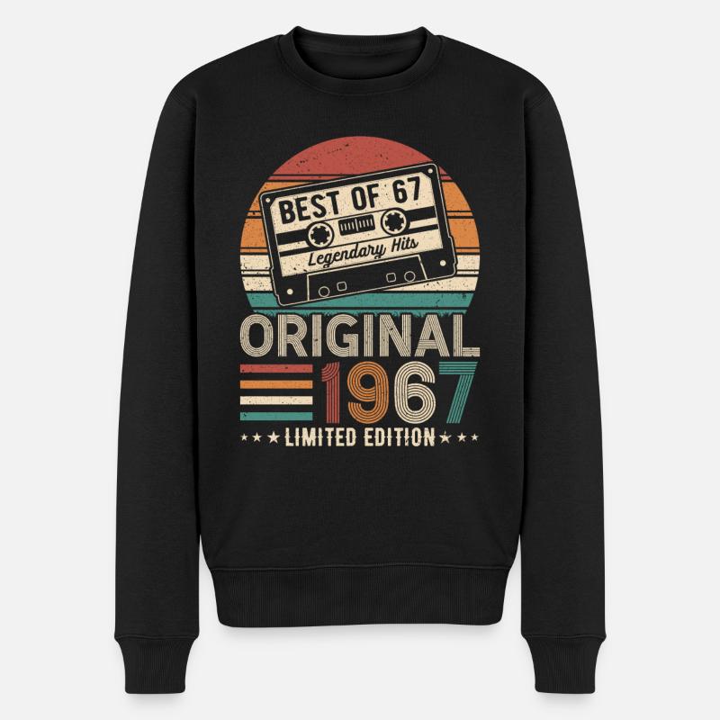 Legendärer Jahrgang 1967 - Männer Premium Bio Pullover - Schwarz