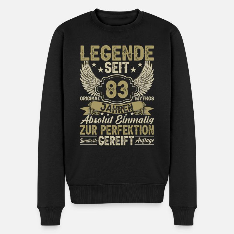 Legende seit 83 Jahren - Männer Premium Bio Pullover - Schwarz