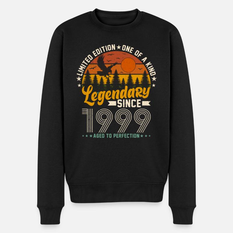 JubiläumsRetro '99 - Männer Premium Bio Pullover - Schwarz