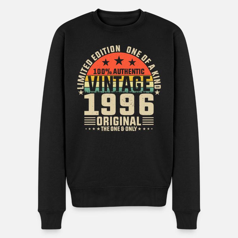Saisons en 1996 - Pull Premium bio Homme - noir