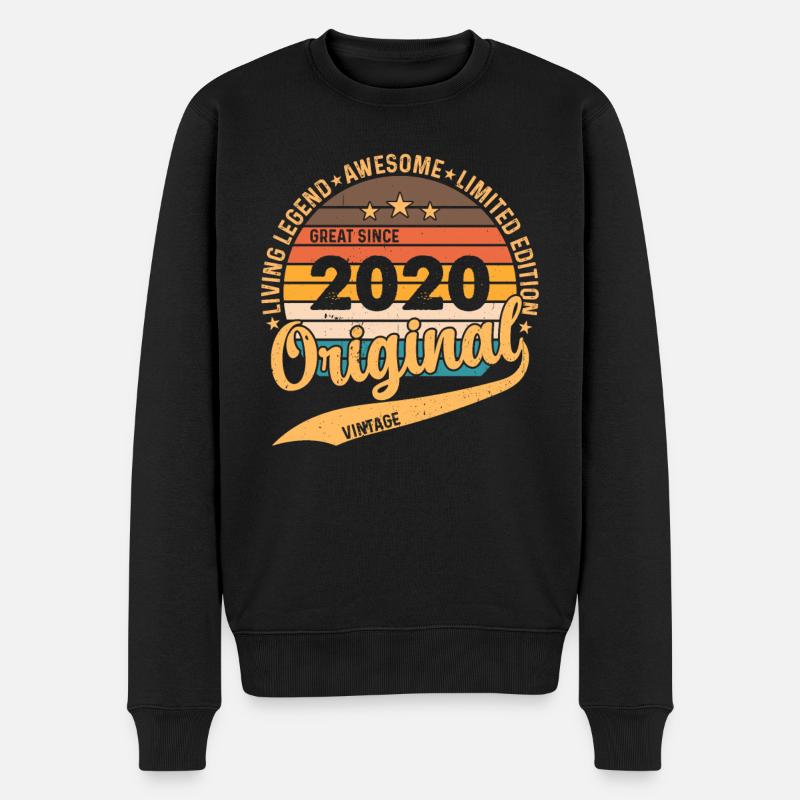 2020 - Männer Premium Bio Pullover - Schwarz