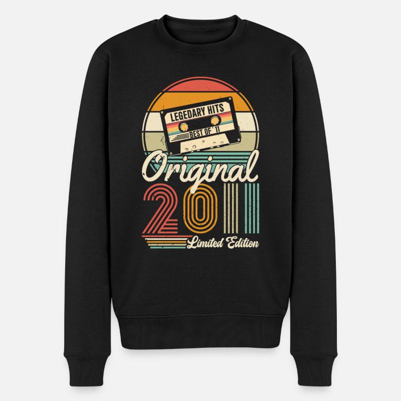 2011 - Jahrgang 2011 - Männer Premium Bio Pullover - Schwarz
