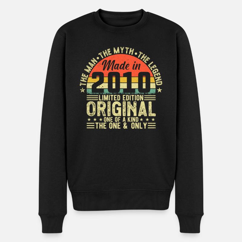 Großartig seit 2010 - Männer Premium Bio Pullover - Schwarz