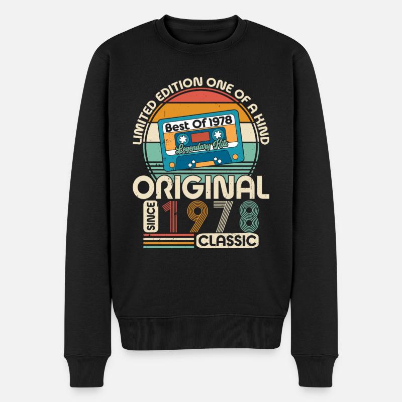 Creative Vintage 1968 Vintage rétro Design - Pull Premium bio Homme - noir