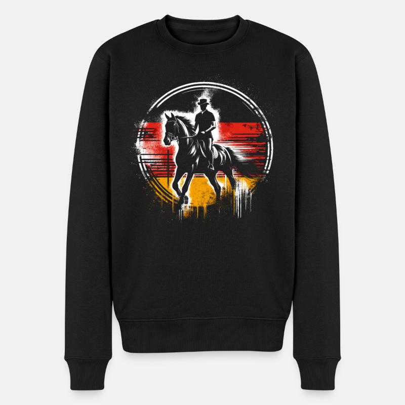 Deutschland-reitwettbewerbstrainer - Männer Premium Bio Pullover - Schwarz
