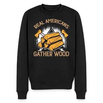 Wood Lover Wood Cutter Lumberjack Apparel - Männer Premium Bio Pullover - Schwarz - Vorne - Nico (187cm)