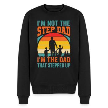 Stiefvater-stiefvater-vatertagsbekleidung - Männer Premium Bio Pullover - Schwarz - Vorne - Nico (187cm)