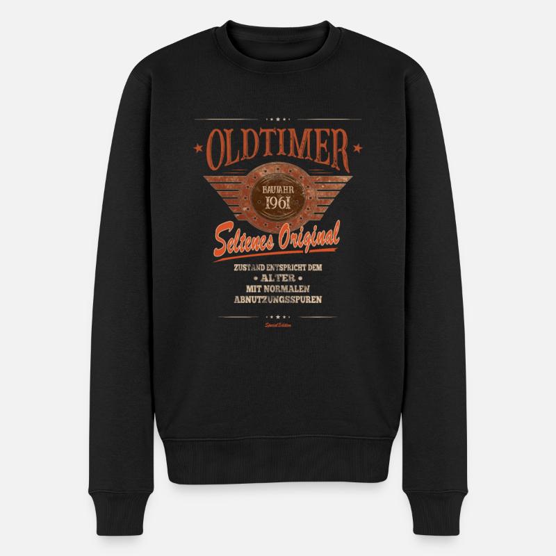 Zustand entspricht Alter, Baujahr 1961 - Männer Premium Bio Pullover - Schwarz