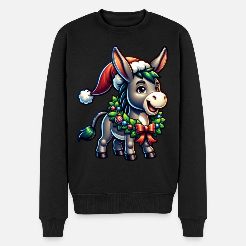 Âne de Noël - Pull Premium bio Homme - noir