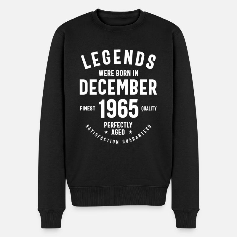 Les légendes sont nées en décembre 1965 cadeau d'anniversaire - Pull Premium bio Homme - noir