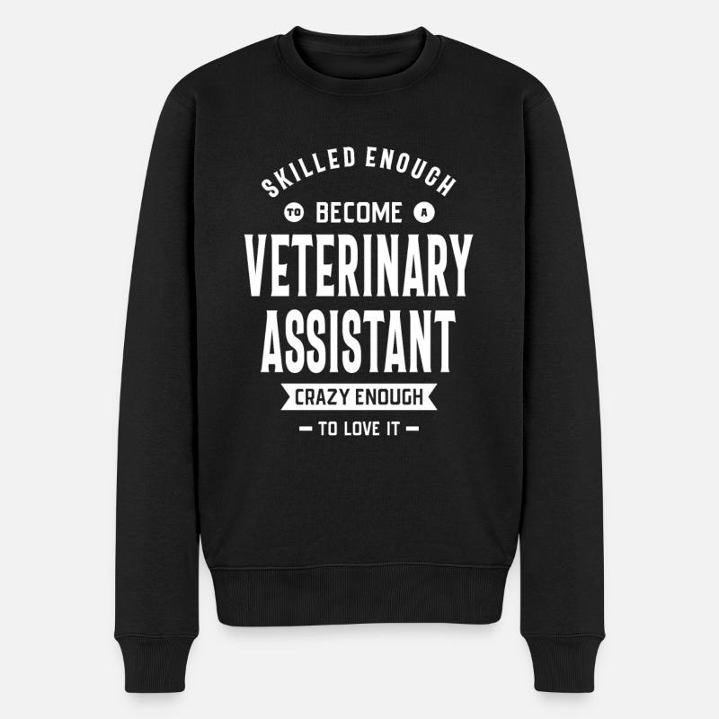 Veterinary Assistant Job Title Gift - Männer Premium Bio Pullover - Schwarz