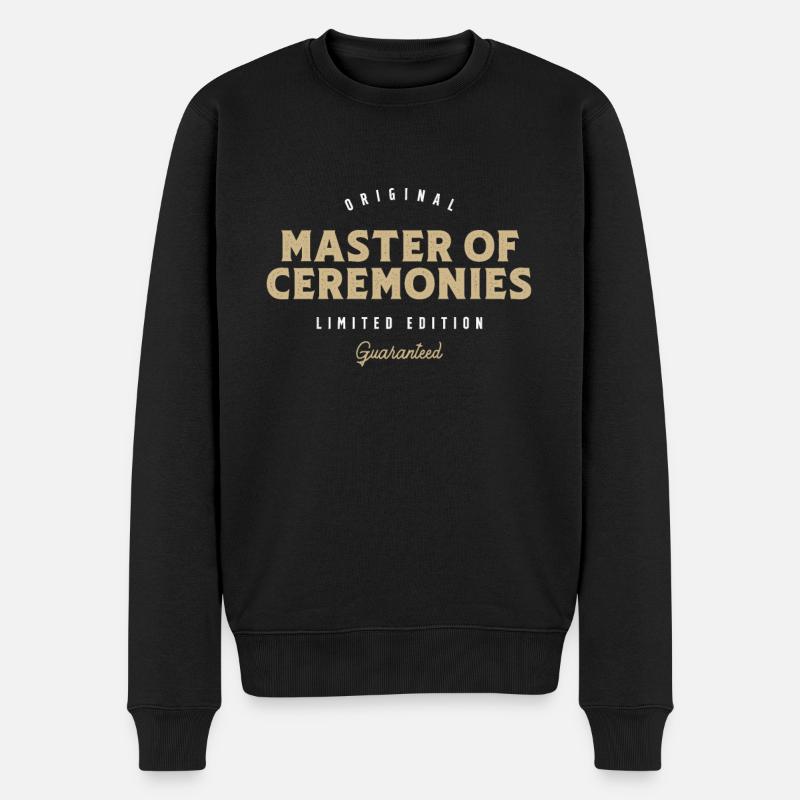 Zeremonienmeister Lustige Berufsbezeichnung Beruf - Männer Premium Bio Pullover - Schwarz
