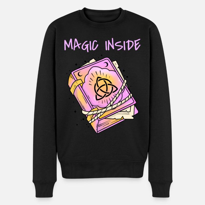 Magic Inside - Grimoire Rose - Pull Premium bio Homme - noir