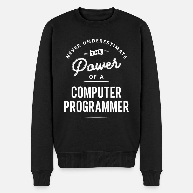 Computerprogrammierer Lustige Berufsbezeichnung Beruf - Männer Premium Bio Pullover - Schwarz