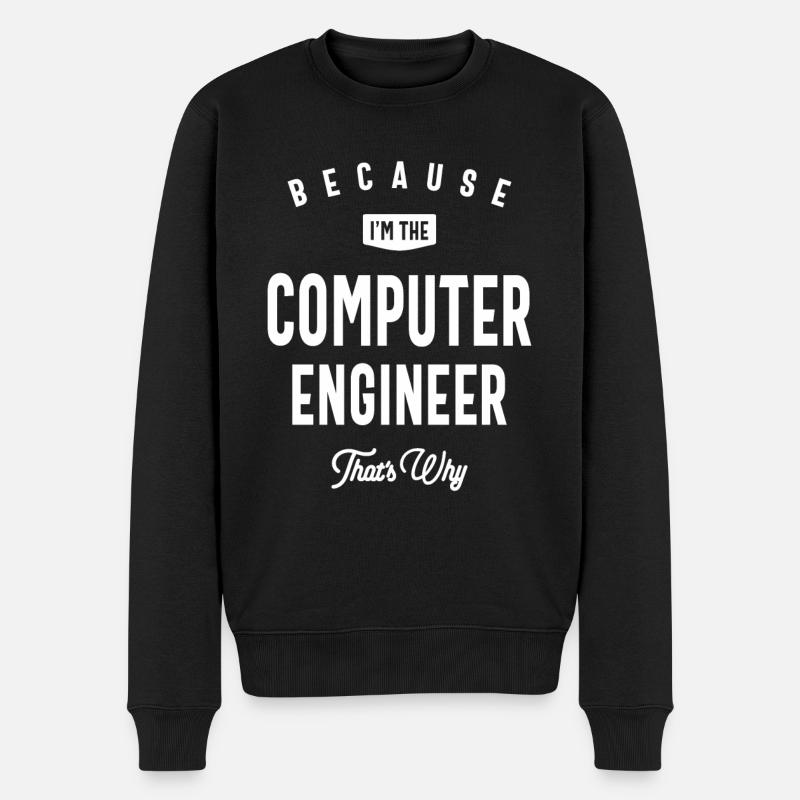 Computer Engineer Job Title Profession - Men's Premium Organic Jumper - black