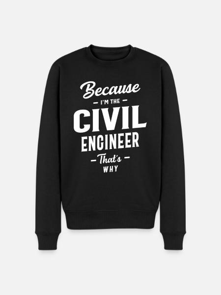 Civil Engineer Job Title Profession - Men's Premium Organic Jumper - black