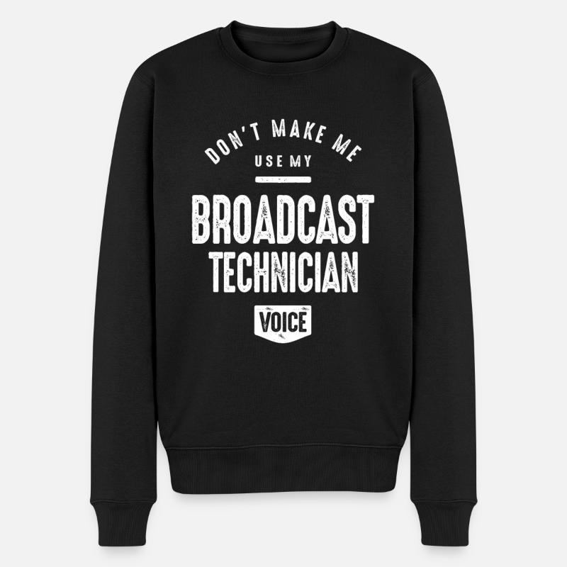 Beruf Rundfunktechniker - Männer Premium Bio Pullover - Schwarz