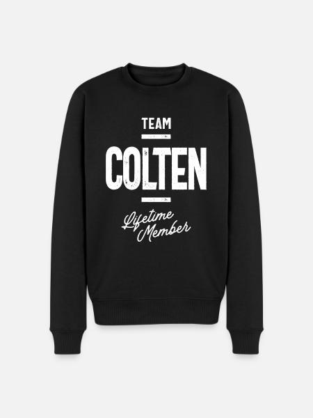 Colten Personalized Name - Men's Premium Organic Jumper - black