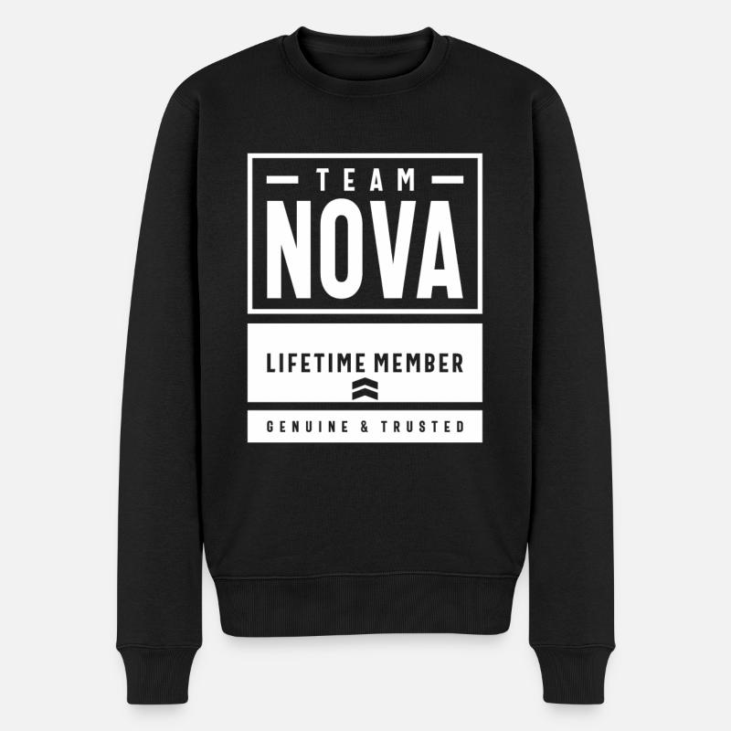 Nova Personalized Name - Men's Premium Organic Jumper - black