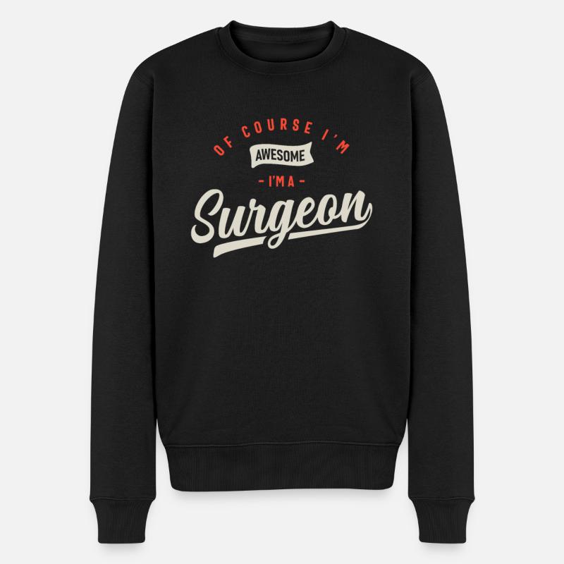 Chirurgien Profession Travailleur d’anniversaire - Pull Premium bio Homme - noir