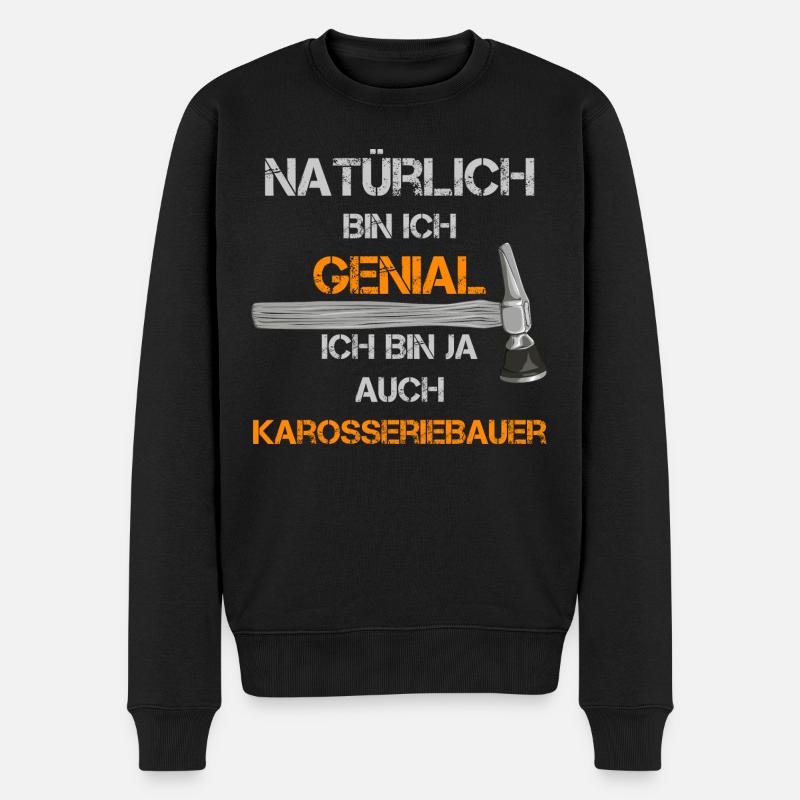 Karosseriebauer Spengler Lackierer Werkstatt Auto - Männer Premium Bio Pullover - Schwarz