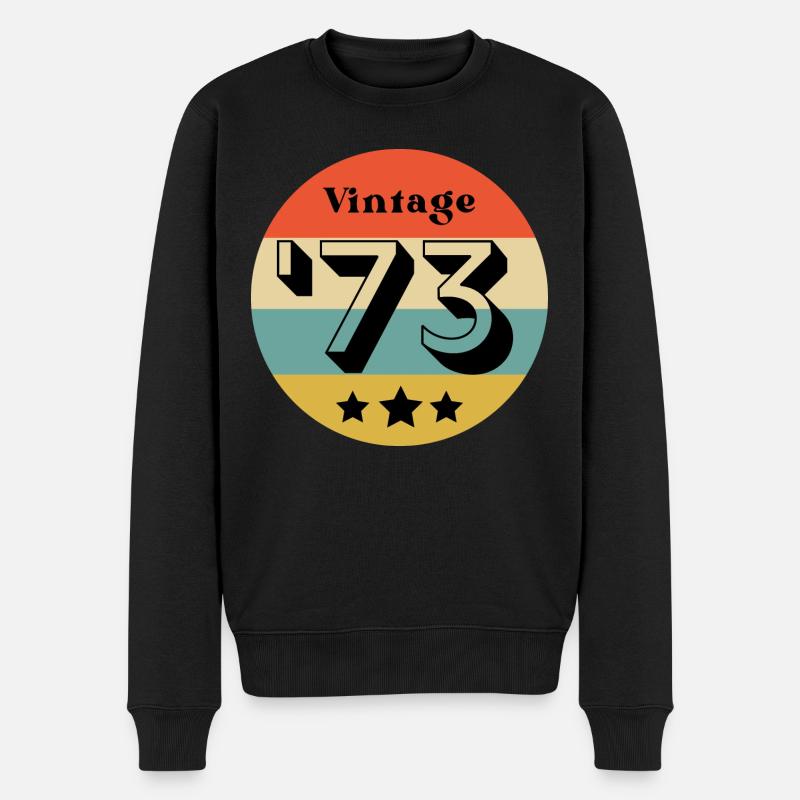 Jahrgang 1973 - Männer Premium Bio Pullover - Schwarz